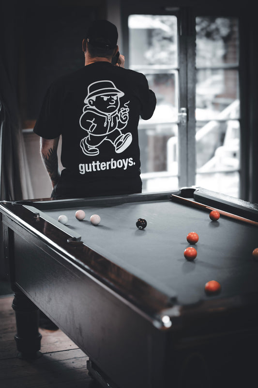 Black Gutterboys Oversized Heavy Tee
