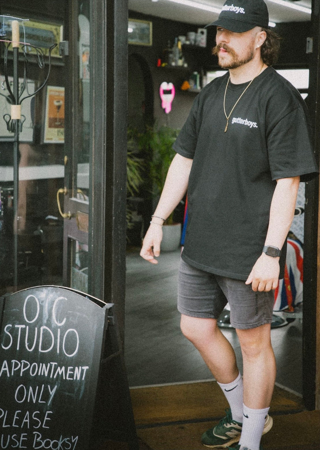 Black Gutterboys Oversized Heavy Tee