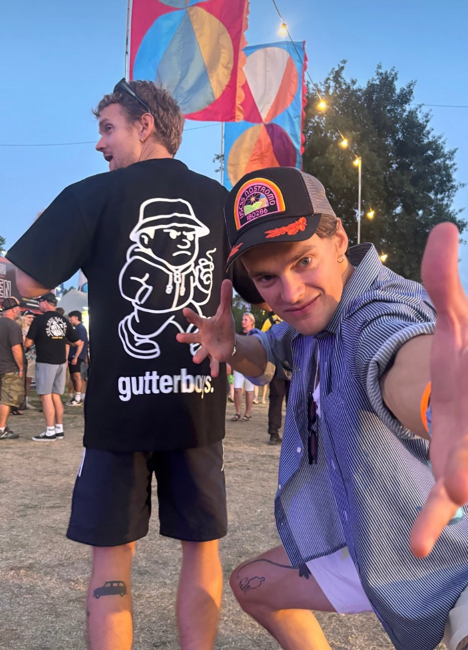 Black Gutterboys Oversized Heavy Tee